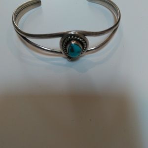 Sterling Silver Turquoise cuff bracelet small